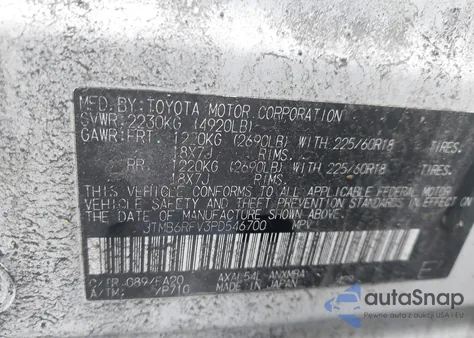 2023 Toyota Rav4 Hybrid Xle Premium from USA, damaged, VIN JTMB6RFV3PD546700